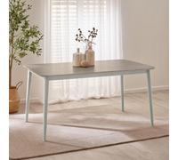 Furniturebox Uk Lynton Rectangular White & Grey Wood 6 Seater Dining Table