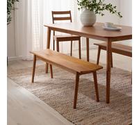 Furniturebox Uk Lynton Solid Wood Walnut Effect Large Dining Bench