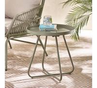 FurnitureboxUK Lyon Metal Outdoor Round Side Table in Green FurnitureboxUK Green