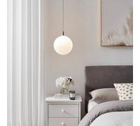 FurnitureboxUK Martha Brushed Brass Art Deco Pendant Light With Frosted Glass Globe in Gold FurnitureboxUK Gold