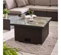 Furniturebox Uk Orlando Brown Rattan Rising Garden Coffee Dining Table