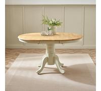 Furniturebox Uk Padstow Oak And Cream 4-6 Seater Extending Dining Table