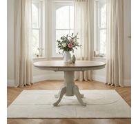 Furniturebox Uk Padstow Whitewashed And Light Grey Extending Dining Table