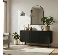 FurnitureboxUK Penrose Black Wood Sideboard FurnitureboxUK Black