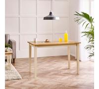 Furniturebox Uk Salcombe Oak And Cream Small Solid Wood Dining Table