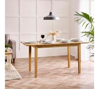 Furniturebox Uk Salcombe Oak Effect Wood Extending 6 Seater Dining Table