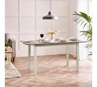 Furniturebox Uk Salcombe White & Grey Wood Extending 6 Seater Dining Table