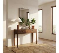 Furniturebox Uk Shasta Mango Wood Walnut Finish Console Table