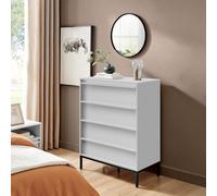 FurnitureboxUK Svit Wooden Chest of 4 Drawers in Off-White FurnitureboxUK Off-White