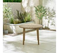 Furniturebox Uk Tari Round Outdoor Dining Table: Solid Acacia Wood With Teak Stain