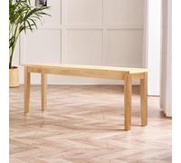 Furniturebox Uk Tenby Oak Effect Solid Wood Large Dining Bench