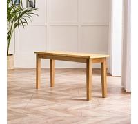 Furniturebox Uk Tenby Oak Effect Solid Wood Small Dining Bench