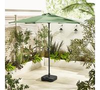 Furniturebox Uk Vertical Green Garden Parasol & Base Set