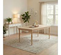 FurnitureboxUK Aalto Rectangle White Oak Wood 6-8 Seater Dining Table in Light Brown FurnitureboxUK Light Brown
