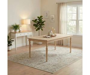 Furnitureboxuk Aalto Rectangle White Oak Wood 6-8 Seater Dining Table In Light Brown Light Brown
