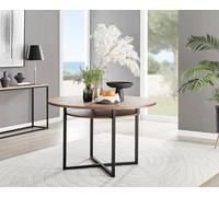 Furnitureboxuk Adley Round 120Cm Dining Table With Storage Shelf In Brown Brown One Size