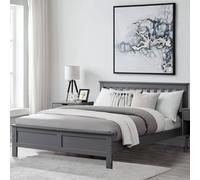 Azure Modern Solid Pine Grey Bed - Grey / King / Bed Frame Only