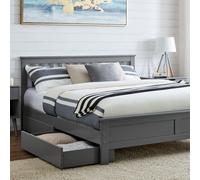 FurnitureboxUK Azure Modern Solid Pine Bed with 2 Drawers in Grey | Size: King FurnitureboxUK Grey King