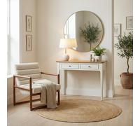 Furniturebox Uk Belle Oak Wood And Cream Console Table