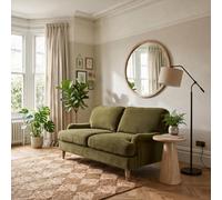 Furnitureboxuk Bernie Chenille Fabric 2 Seater Sofa In Green Green