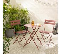 Furnitureboxuk Cabo 2 Seater Metal Bistro Set With Round Table In Dusty Pink Dusty Pink One Size
