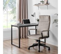 FurnitureboxUK Centro Cappuccino Beige Velvet Office Chair FurnitureboxUK Beige