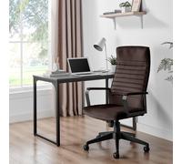 FurnitureboxUK Centro Velvet Reclining Office Chair in Brown FurnitureboxUK Brown