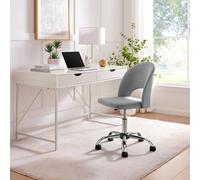 Furnitureboxuk Chicago Velvet Office Chair In Grey Grey
