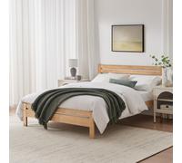 FurnitureboxUK Declan Solid Pine Double Bed Frame in Light Oak FurnitureboxUK Light Oak Double