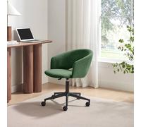 FurnitureboxUK Delaney Green Fabric Swivel Office Chair FurnitureboxUK Green