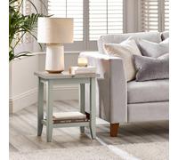 FurnitureboxUK Eden Rectangular Whitewashed & Light Grey Wooden Side Table in White FurnitureboxUK White