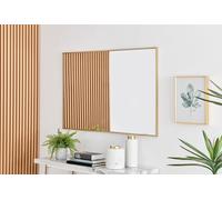 FurnitureboxUK Emma Medium 120x80cm Framed Rectangular Vertical Living Room Hallway Wall Mirror in Gold | Size: 120x80 cm FurnitureboxUK Gold 120x80 cm