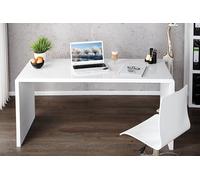 FurnitureboxUK Enzo White High Gloss Rectangular Office Desk FurnitureboxUK White
