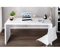 Furnitureboxuk Enzo White High Gloss Rectangular Office Desk White One Size