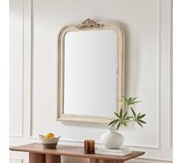Furnitureboxuk Francis Whitewash Wood Large 110X74Cm Overmantle Arch Mirror White
