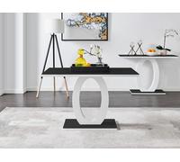 FurnitureboxUK Giovani 120cm 4-Seater Modern Rectangular High Gloss & Glass Dining Table in Black FurnitureboxUK Black