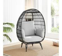 Egg Chair Rattan Garden Chair - Black