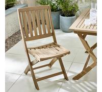 FurnitureboxUK Hamburg 2 x Solid Wood Folding Outdoor Dining Chairs in Light Brown FurnitureboxUK Light Brown