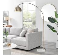 FurnitureboxUK Holden Energy Efficient Metal Floor Arc Standing Lamp Light With Marble Base (Including Bulb) in Gold FurnitureboxUK Gold