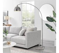 Holden Energy Efficient Metal Floor Arc Standing Lamp Light With Marble Base (Including Bulb) FurnitureboxUK Silver One Size