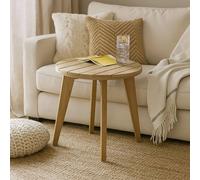 Furnitureboxuk Iko Solid Wood Round Indoor / Outdoor Side Table In Brown Brown One Size