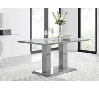 Imperia 6 Grey Modern High Gloss Dining Table - Grey