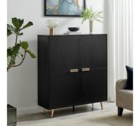 FurnitureboxUK Ivala Black & Copper Effect Sideboard | Size: Large FurnitureboxUK Black Large