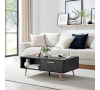 FurnitureboxUK Ivala Black & Copper Effect Storage Coffee Table FurnitureboxUK Black