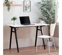 FurnitureboxUK Ivan White Home Office Desk - Gaming Desk with Semi-Matte White Veneer Top - Made In Ukraine in Black FurnitureboxUK Black