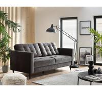 Furnitureboxuk Jade 3-Seater Soft Touch Velvet Sofa With Solid Wood Frame In Dark Grey Dark Grey One Size
