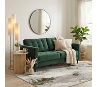 FurnitureboxUK Jade 3-Seater Soft Touch Velvet Sofa With Solid Wood Frame in Emerald FurnitureboxUK Emerald