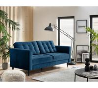 FurnitureboxUK Jade 3-Seater Soft Touch Velvet Sofa With Solid Wood Frame in Navy FurnitureboxUK Navy