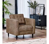 Furnitureboxuk Jade Modern Faux Leather Armchair In Brown Brown One Size