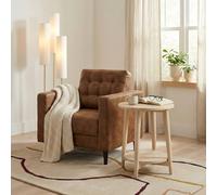 FurnitureboxUK Jade Modern Faux Leather Armchair in Tan FurnitureboxUK Tan